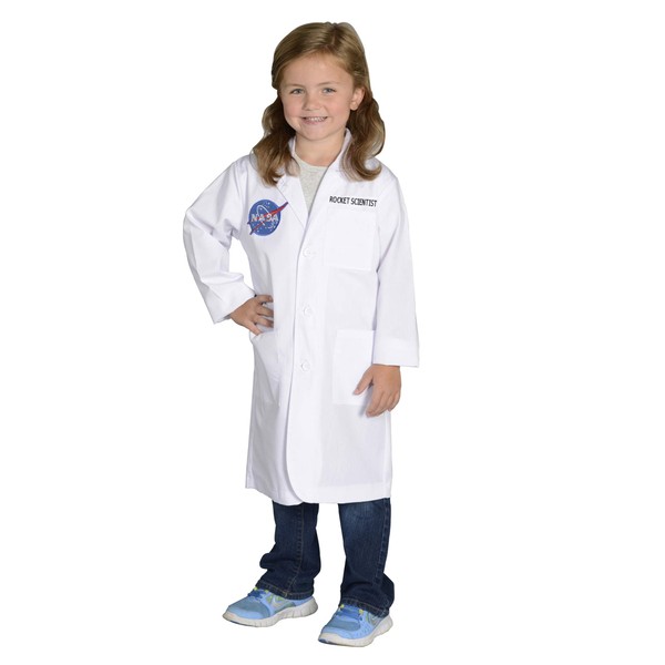 Aeromax Jr. NASA Rocket Scientist Lab Coat, White, Size 4/6