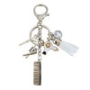 Meimimix Hairdresser Hair Dryer Scissor Comb Keychain with Tassel Diamond