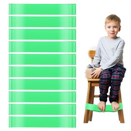 FUIPVGI Pack of 10 Fitness Bands, Chair Bands, Resistance Bands, for Strengthening Legs, Hips, Arms, Pilates, Stretching, Yoga, Stretch Foot Straps, Bouncy Chair, Fidget Band for Workout (Green)