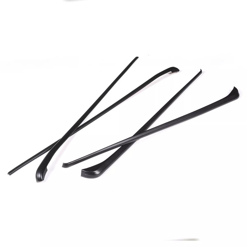 Ynei 4PCS Matt Black Interior Door Panel Trim Strip Set