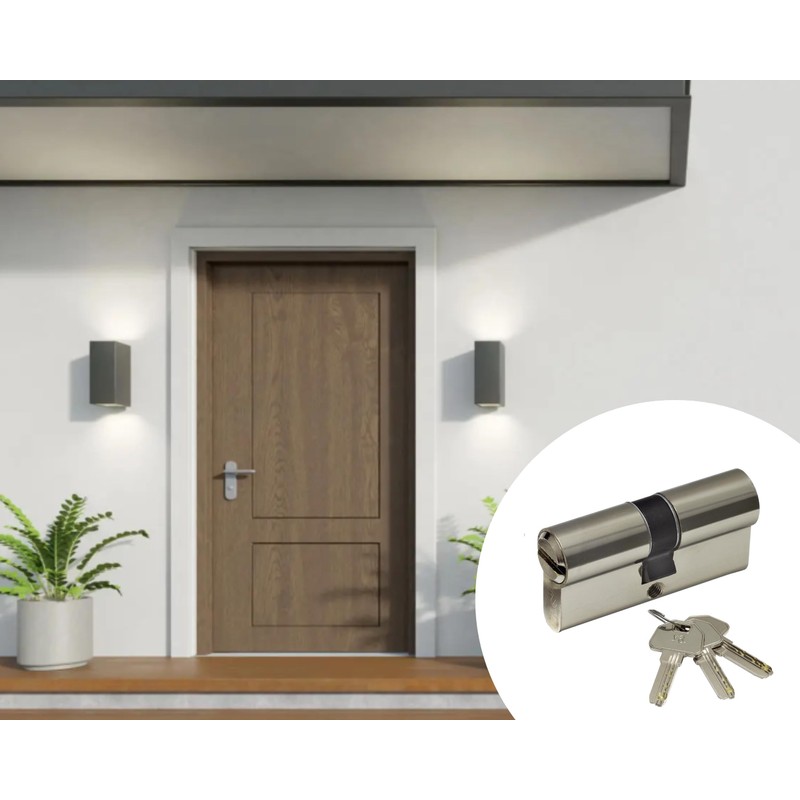 Vachette 67101VOLT/SC Lock Cylinder, Brass, Nickel, 30 x 40 mm