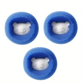 Generic 3pcs Blue Pet Hair Remover Used in Washing Machine, Dryer Ball Reuse, Reduce Wrinkles, Save Washing Machine Free Drying Time