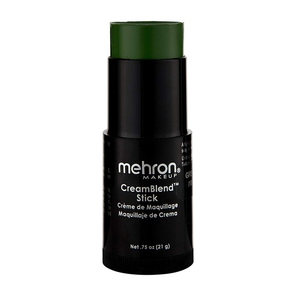 Mehron Makeup CreamBlend Stick (0.75 Ounce) (GREEN)