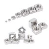 Ymaiss 240pcs Metric 304 Stainless Steel Square Nuts Assortment Kit,