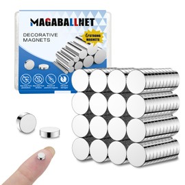 MAGABALLNET 100 Pack 6×3mm Strong Mini Magnets,Neodymium Magnets,Magnet for Fridge,Notice Boards,Cupboard,Crafts,Whiteboard,Door
