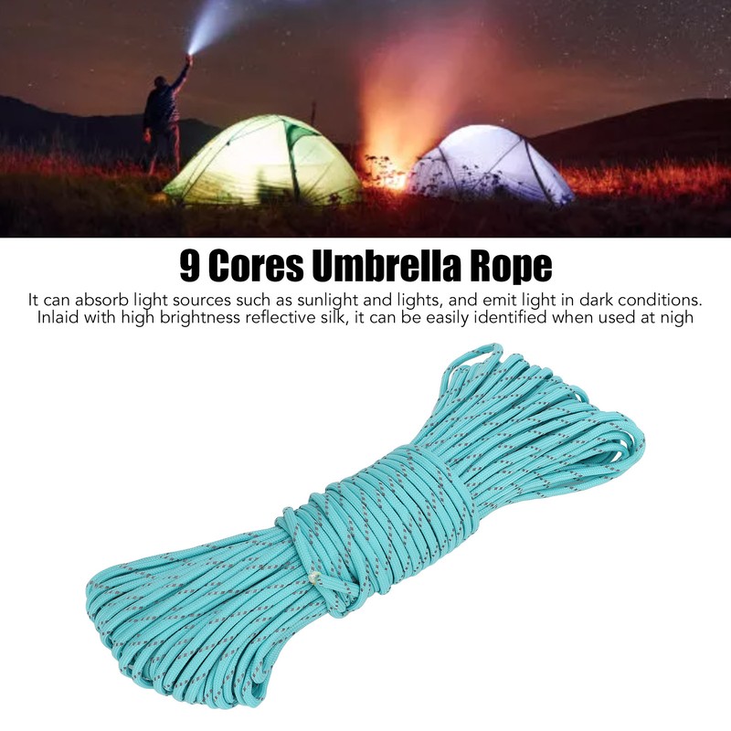 4mm Outdoor Luminous Tent Fixed Rope 31 Meters 9 Cores