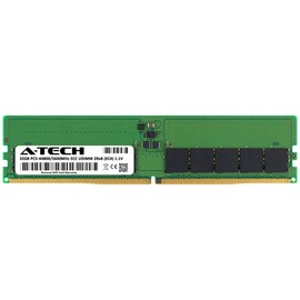 A-Tech 32GB DDR5 5600MHz PC5-44800 ECC UDIMM 2Rx8 (EC4 9x4) Dual Rank 1.1V ECC Unbuffered DIMM 288-Pin Server, Workstation RAM Memory Upgrade Module