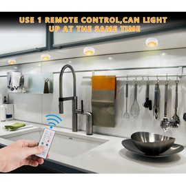 Aokpsrt Puck Lights with Remote Control, 16 Color Changeable Wireless LED Lights,Under Cabinet Lights, Battery Operated Lights with Dimmer & Timmer Great for Closet, Bedroom,Kitchen(12 Packs)