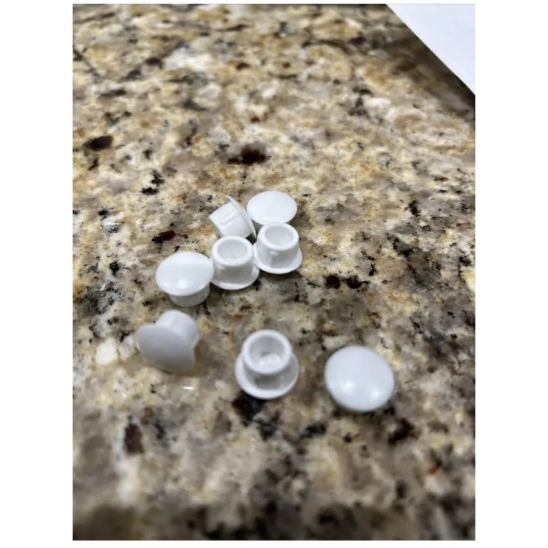 Widget 3/8 Inch White New Plastic Hole Covers 8 Pack