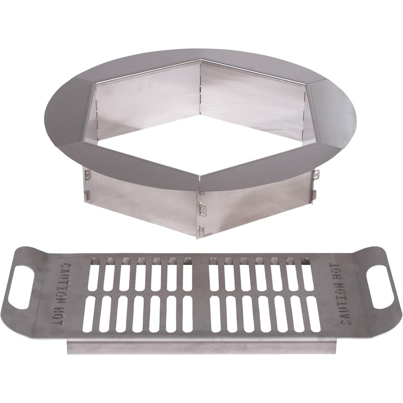 Pilot Rock Stainless Steel Firering with Drop-in-Grate - Made in