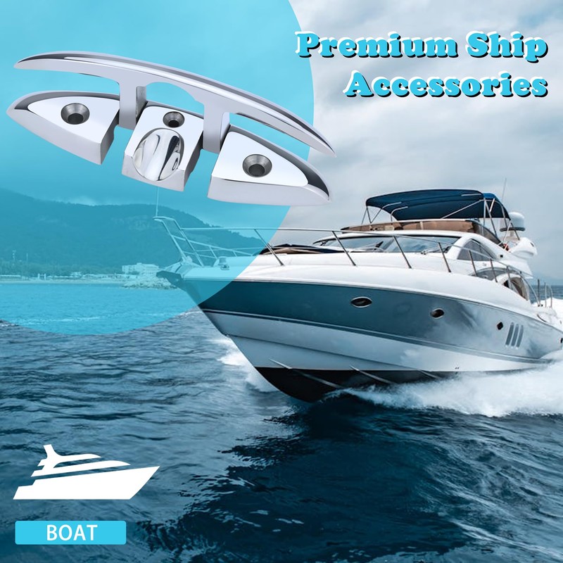 Pvrud Folding Boat Cleats 316 Stainless Steel - 6" Marine