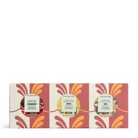 The Body Shop Lip Butter Trio Gift Set, Strawberry, Mango & Shea Lip Butter, Nourishing Lip Care Set, Hydrating, Softening, Natural Shine, Dry Lip Treatment, Vegan Beauty Gift Set