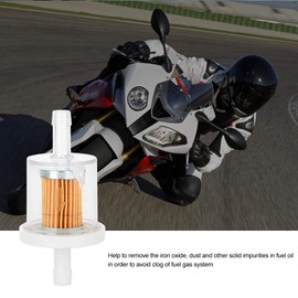 10Pcs Inline Fuel Gas Filter, Plastic 1/4inch Engine Inline Fuel Filter, Lawn Mower Fuel Filters Replacement Set for Motorcycle