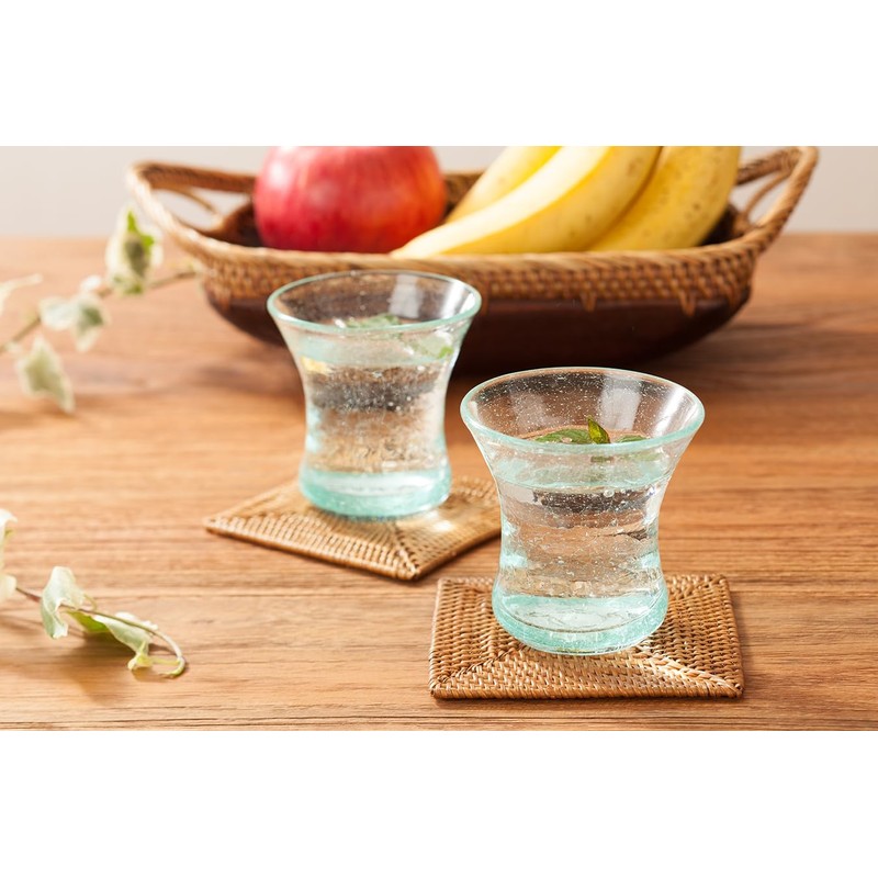 Ata Coaster Square Shape, Set of 5, Asian Goods, Natural