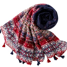 FAIRYGATE Womens Scarf Large Flower Holiday Bohemian Scarves Shawl Wrap for All Seasons Beach Cover up Sarongs Ladies Scarfs Gifts for Women 15231