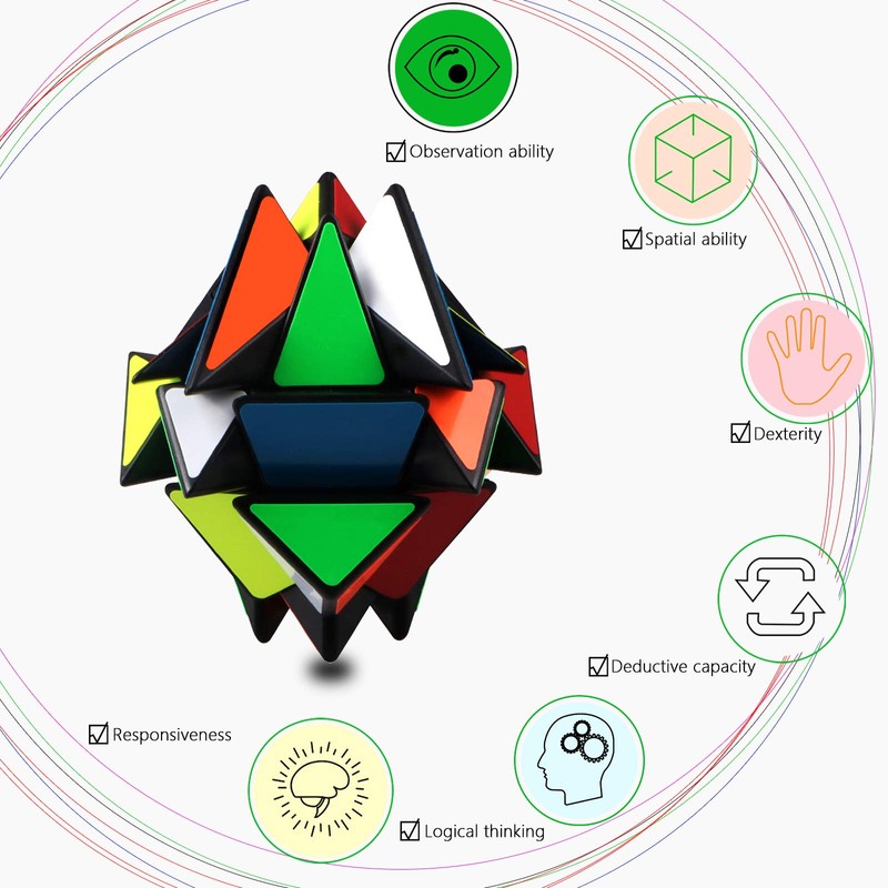 Maomaoyu Axis Cube Transformer Magic Cube 3D Puzzle Twist Brain