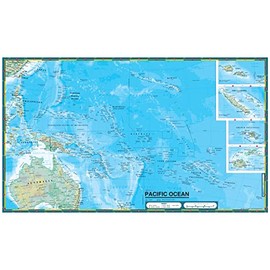 Cool Owl Maps Pacific Ocean Wall Map Poster Paper