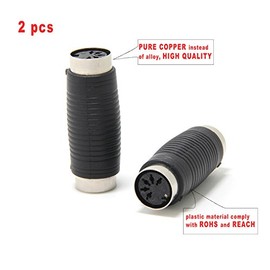 Ancable 2-Pack 5-Pin DIN to 5-Pin DIN MIDI Coupler, MIDI (FEMALE) - MIDI (FEMALE) Coupler Joiner Adapter