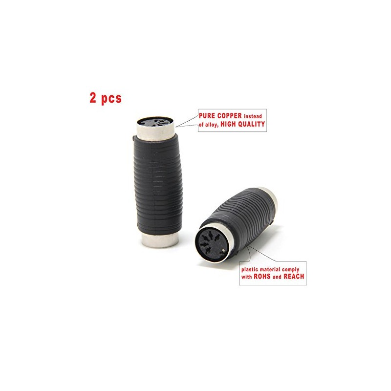Ancable 2-Pack 5-Pin DIN to 5-Pin DIN MIDI Coupler, MIDI