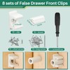 Juexica 16 Pairs False Cabinet Front Clip False Front Clips