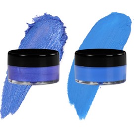 7V HOME BEAUTY Blue Eyeshadow Cream, Blendable Smooth 2pcs Matte and Shimmer Blue Creamy Eyeshadow