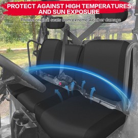 smotrcc Ranger 1000 Seat Covers with Headrest Covers - Waterproof PU Coatin Compatible with Polaris 2018-2025 Ranger XP 1000, Compatible with Polaris 2020-2022 Ranger 1000, UTV Seat Covers