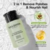 Nailshion Nail Polish Remover, Non-acetone Fingernail Polish Remover Built-in Push-down