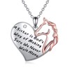 POPLYKE Sterling Silver Horse Pendant Necklace A Sister is God's