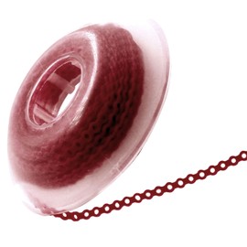 LA MIERE 1 Roll Orthodontic Rubber Chains, Braces Power Chains consisted force in closed, short, long 15'' spools (long, 0.166’’(4.2mm), Wine)