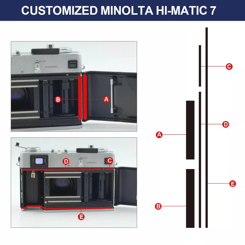 For Minolta Pre-cut Custom Light Seal Foam Sponge Kit For