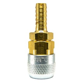 Foster 3703 ARO 210 Interchange Air Fitting, Quick-Connect Coupler, 1/4" Coupling x 3/8" ID Hose Barb, Solid Brass and Steel 37 CFM Flow Rating