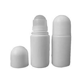 JIHUOO Pack of 4 50 ml Plastic Empty Roller Bottles Roll On Bottles Aromatherapy Bottles with Roller Ball
