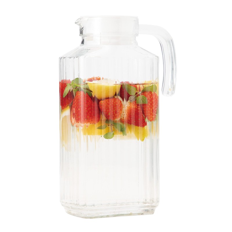 Bestco ND-2357 Glass Pitcher, 1.7L White, Quadro Pitcher
