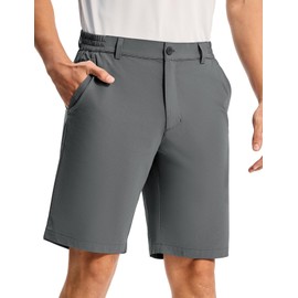 JHMORP Men's Golf Shorts Stretch Quick Dry 10” Inseam Cargo Work Outdoor Summer Travel Shorts with Pockets (Dark Grey,CA 42)