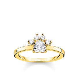 THOMAS SABO Ring Paw Cat 925 Sterling Silver TR2289, Sterling Silver, Cubic Zirconia