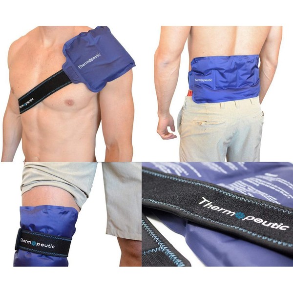 Thermopeutic Reusable Ice Pack for Injuries Unisex (15â X 7â) - Extra Long Lasting Gel Cold Pack Ice Wrap for Pain Relief and Surgery - Shoulder, Lower Back, Knee, Arm, Foot, Hip and More