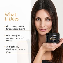 LA PUISSANCE Premium Argan Oil Hair Mask - Deep Hydration, Nourishing Treatment for Dry, Color-Treated Hair - Anti Frizz, Moisturizing - for Home and Salon Use - 8 fl oz