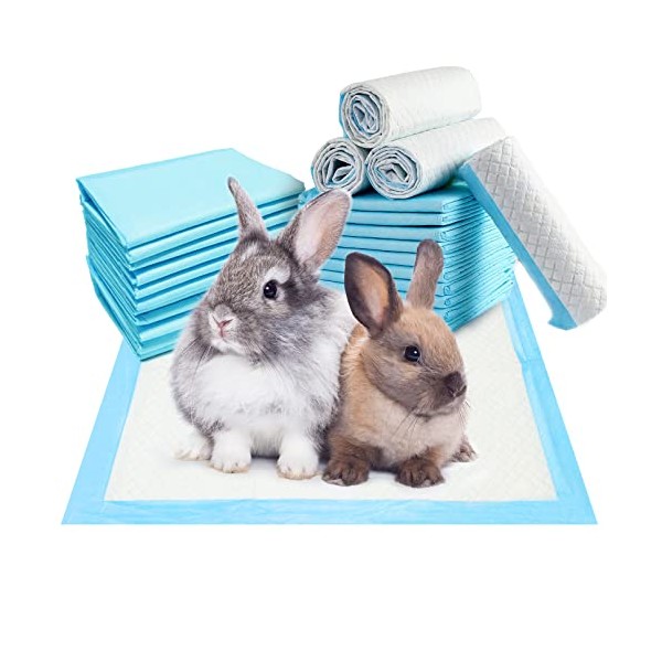 Tfwadmx 100 Pcs Rabbit Pee Pads Disposable Cage Liners Leak-Proof
