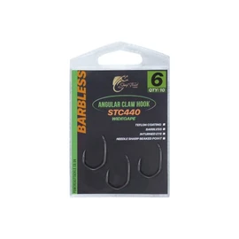Angular Claw Carp Hooks Wide Gape - STC440, PTFE Coated Barbed/Barbless Claw Hooks size 2 to 8 for Carp fishing (Barbeless, 6)