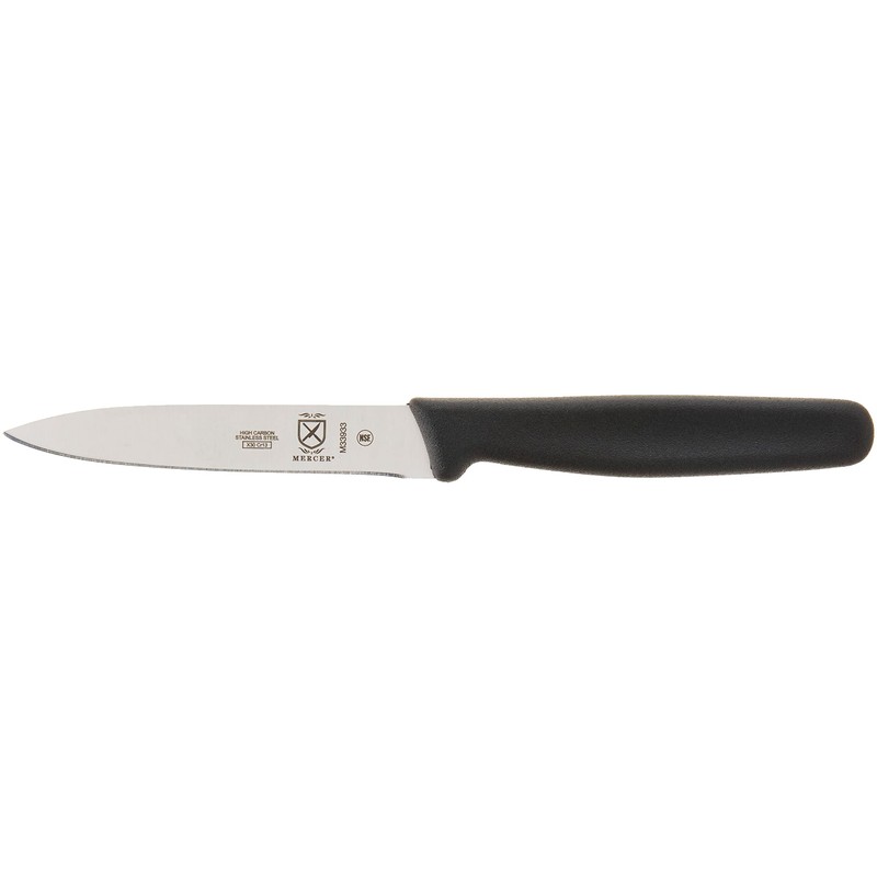 Mercer Culinary Bar Knife,Black, 4” Plain Edge, Pointed Tip