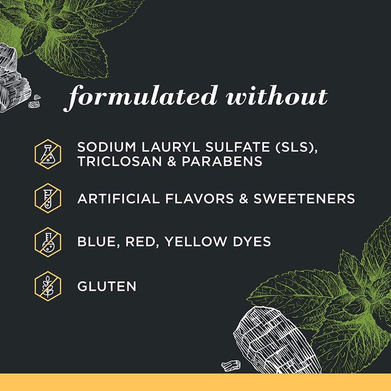 Burt's Bees Toothpaste, Natural Flavor, Charcoal Fluoride-Free Toothpaste, Zen Peppermint,