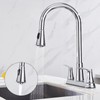 HOMELODY 2 Handles Kitchen Faucet with Pull Down Sprayer for