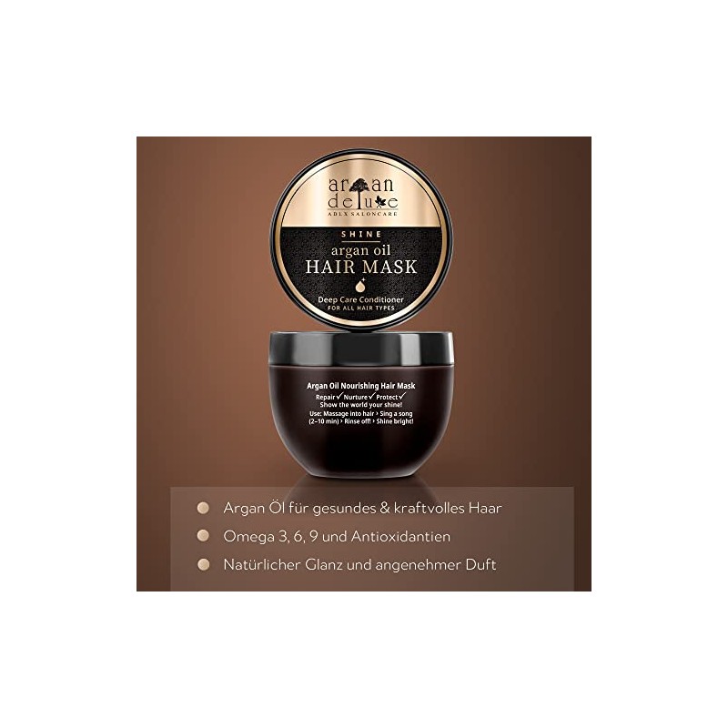 Argan Deluxe Hair Mask and Scalp Rejuvenating Deep Conditioner Masque,