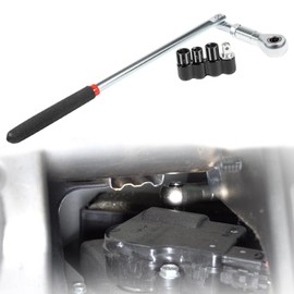 Ezbzyz 64180 Actuator Motor Wrench Kit Come with 5.5mm 7mm 8mm Sockets and 1/4" Square Drive Adapter, Replace Fasteners on Small Electric HVAC Motors