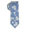 Kebocis Corbata de algodón para hombre, Blooms - Azul claro,