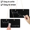 10pcs Chalk Board, Small Chalkboard Signs Erasable Wooden Rectangle with
