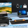USB 3.0 Switch, Bi-Directional USB Switcher 2 in 1 Out/1