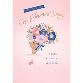 Piccadilly Greetings Mother's Day Card, Just For You - 9 x 6 inches