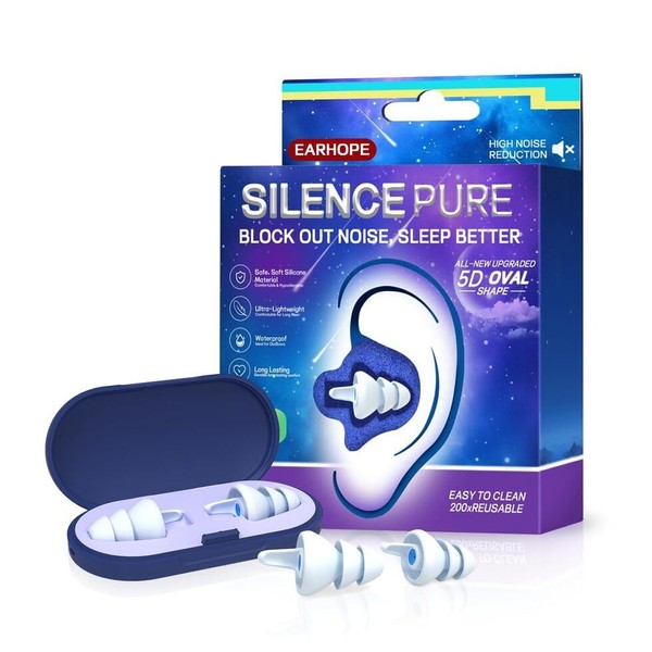 Ear Plugs for Sleeping - Soft Reusable Gel Ear Plugs