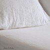 Luxury Extra Soft Fitted Bed Sheet ALICIA, 100% Stonewashed Linen